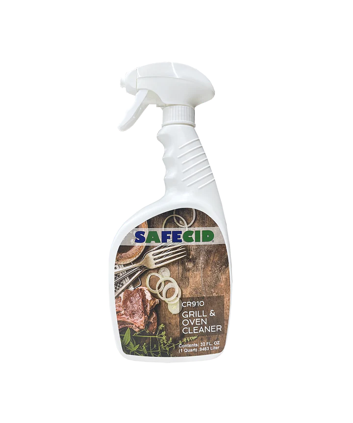 32 ounce spray bottle of Safecid Grill and Oven Cleaner